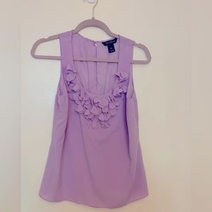 Ruffles lavender sleeveless blouse